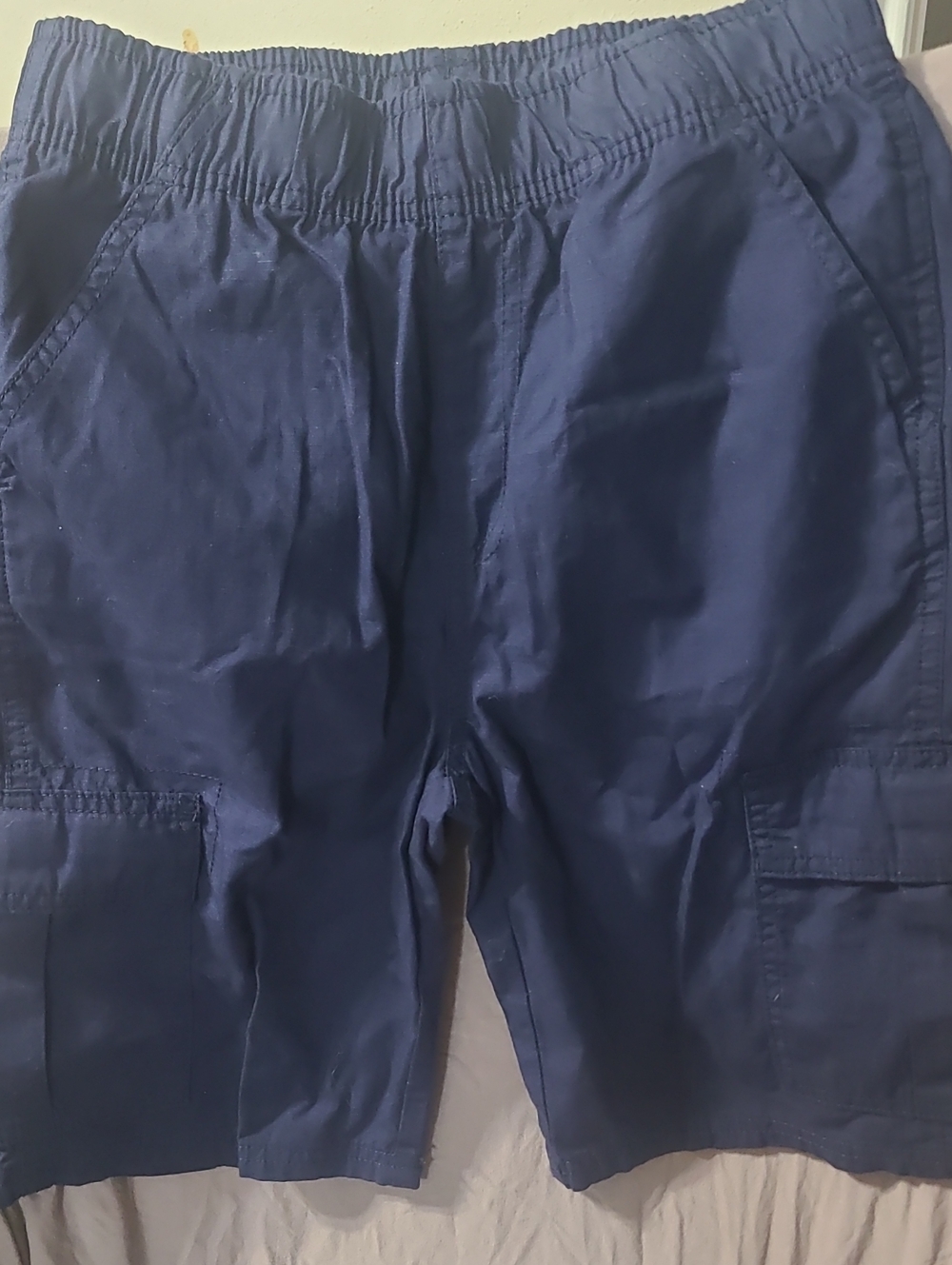 Place Navy Elastic-Waist Shorts